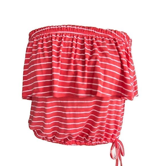 Abercrombie & Fitch StripeD Strapless Crop Top - Women |NWOT - Picture 3 of 12